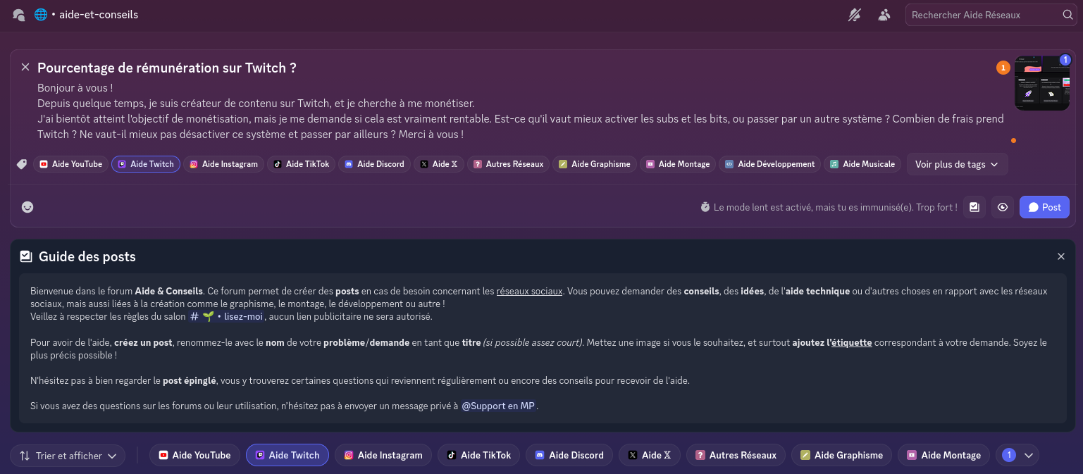 Exemple d'une bonne demande d'aide